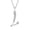 L, variant on K-KED Moissanite Necklace for Women A-Z Initial Letter Pendant 925 Sterling Silver