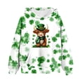 thumbnail image 2 of Sudadera con capucha para niños, camiseta de manga larga con estampado del Día de San Patricio para niños y mayores, sudadera con capucha para niña, parte superior de poliéster., 2 of 5