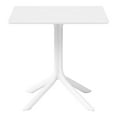 thumbnail image 2 of WestinTrends Playa 31.5" Square Plastic Outdoor Patio Dining Table, White, 2 of 13