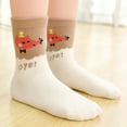 thumbnail image 3 of Fesfesfes 5 Pairs Kids Socks Cute Print Children Middle Tube Socks Girls and Boys Comfy Warm Socks, 3 of 9