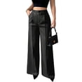 thumbnail image 2 of Women'S High Waisted Wide Leg Work Pants Straight Leg Office Slacks Trousers, 2 of 5