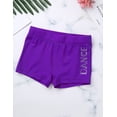 thumbnail image 5 of DPOIS Kids Girls Crop Tops with Booty Shorts Athletic Tracksuit Workout Set Purple 3-4, 5 of 6