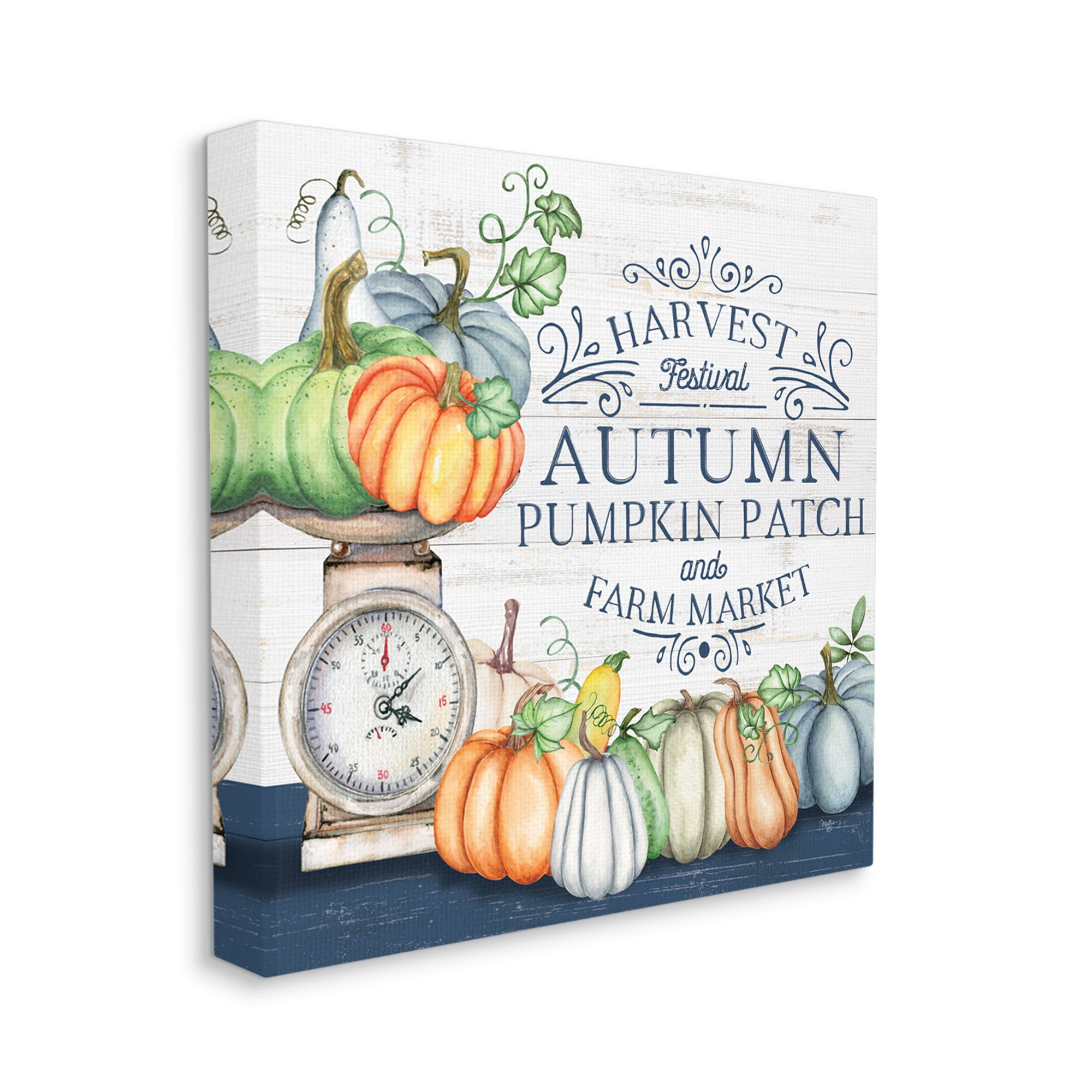 Stupell Industries Autumn Harvest Festival Holiday Painting Gallery Wrapped Canvas Print Wall Art, 30 x 30