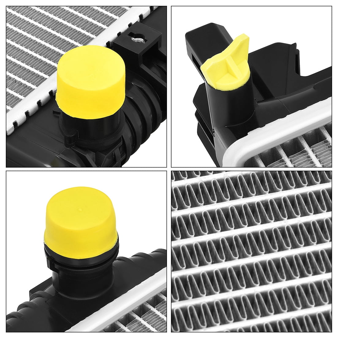 LEDKINGDOMUS Aluminum Radiator for 2014-2018 Jeep Cherokee (Fits L4 2.4L & V6 3.2L) High Cooling Efficiency Leakproof Design