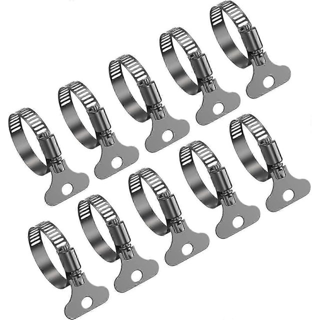 10Pcs Hose Clamps Set. Stainless Steel 1-1/4\'~1-3/4\'(32Mm-44Mm) Hose Clamp Worm Gear