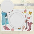 thumbnail image 3 of Ambesonne Heels and Dresses Place Mats Set of 4, Girlish Items, Standard Size, Multicolor, 3 of 6
