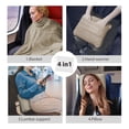 thumbnail image 2 of Regal Living 4 in 1 Cozy and Practical Travel Throw, Tan, 45 x 60, 2 of 7