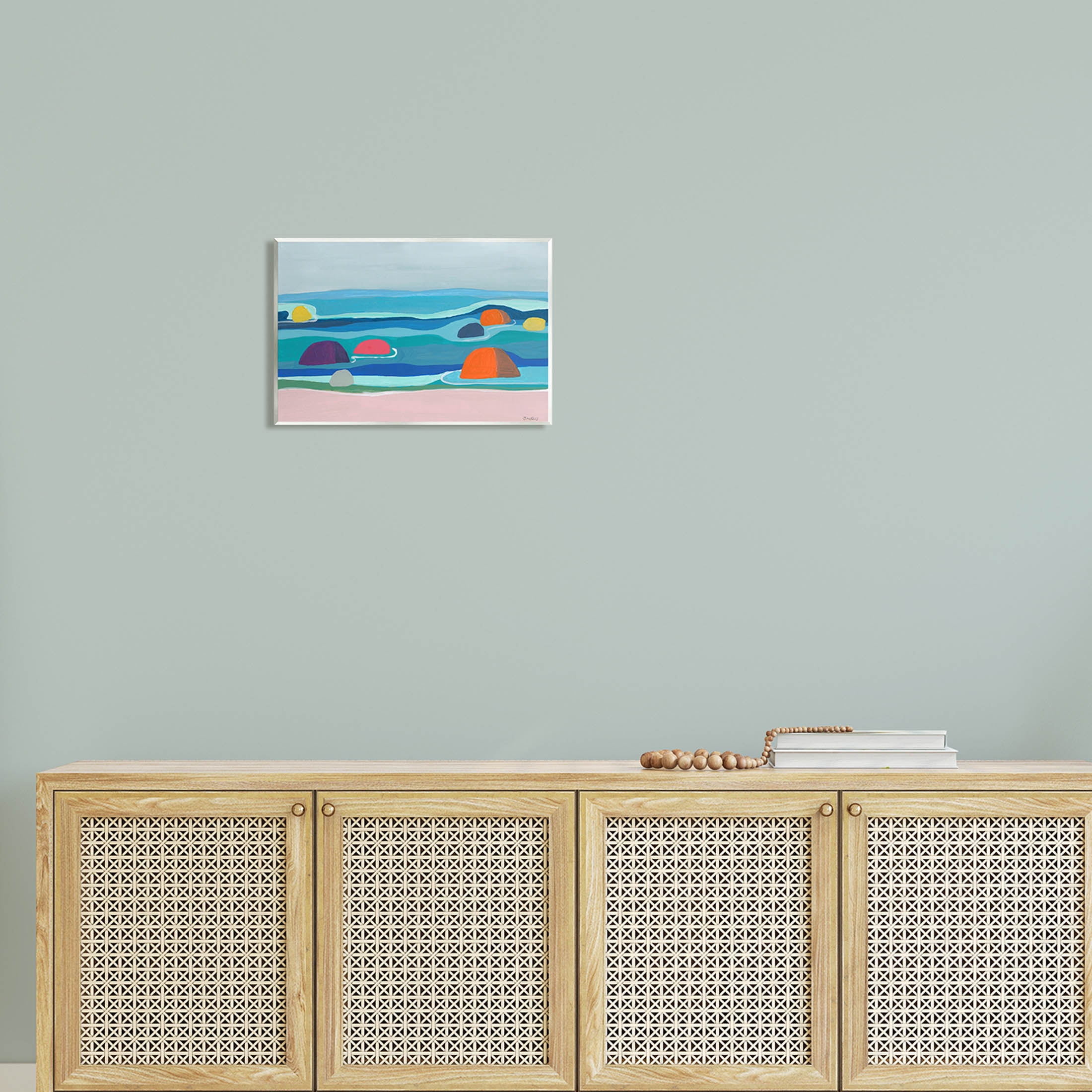 Buoy Floating Ocean Waves Coastal Painting Unframed Art Print Wall Art