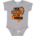 thumbnail image 3 of Inktastic I Wear Orange for My Cousin Leukemia Awareness Boys or Girls Baby Bodysuit, 3 of 5