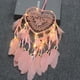 thumbnail image 5 of Atrapasueños, luz LED estilo bohemio hecha a mano para decoración de dormitorio de coche, atrapasueños para colgar en la pared, decoración romántica (rosa claro, claro), 5 of 8