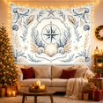 thumbnail image 3 of Nautical Compass and Seashells on Pale Blue Background, Serene Coastal Style for Beach Lovers, Decorative Wall Art Housewarming Gift Tapestry Wall Hanging for Bedroom and Living Room, 3 of 7