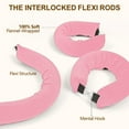 thumbnail image 2 of Overnight Heatless Hair Curler, Heatless Curls Satin Flexi Rods with Hook, Versatile Curling Tool for All Hair Types, Pink, 2 of 7