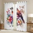 thumbnail image 2 of Feelyou Chinese Flower Bird Blackout Curtains Set of 2 (52x84 Each), Modern Fashion Window Curtains, Artwork Watercolor Curtains and Drapes, Blackout Curtains Home Decor, 2 of 6