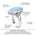thumbnail image 6 of 925 Sterling Silver Women Jewelry Natural Rainbow Moonstone Ring, 6 of 10