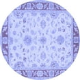 thumbnail image 1 of Ahgly Company Machine Washable Indoor Round Oriental Blue Traditional Area Rugs, 5' Round, 1 of 4