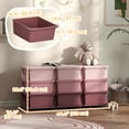 thumbnail image 3 of Qaba 3 Tier Kids Toy Organizer with 9 Plastic Storage Bins, Pink, 3 of 10