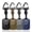 Dark Brown + Gray + Dark Blue + Black, variant on 4 Pack Cyber Geometric AirTag Keychains with Tactical Carabiner & Woven Paracord Rope, Multi Color Silicone Tracker Holder Keychains, Signal Transparent Protective Cover