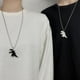 thumbnail image 5 of Collar de dinosaurios lindo regalo de los niños collar de acero de titanio para las mujeres hombres parejas a juego mejor amigo regalos de joyería, 5 of 5