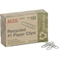 thumbnail image 3 of Clips de papel Acco Recycled #1, 100 unidades, A7072365A, 3 of 8