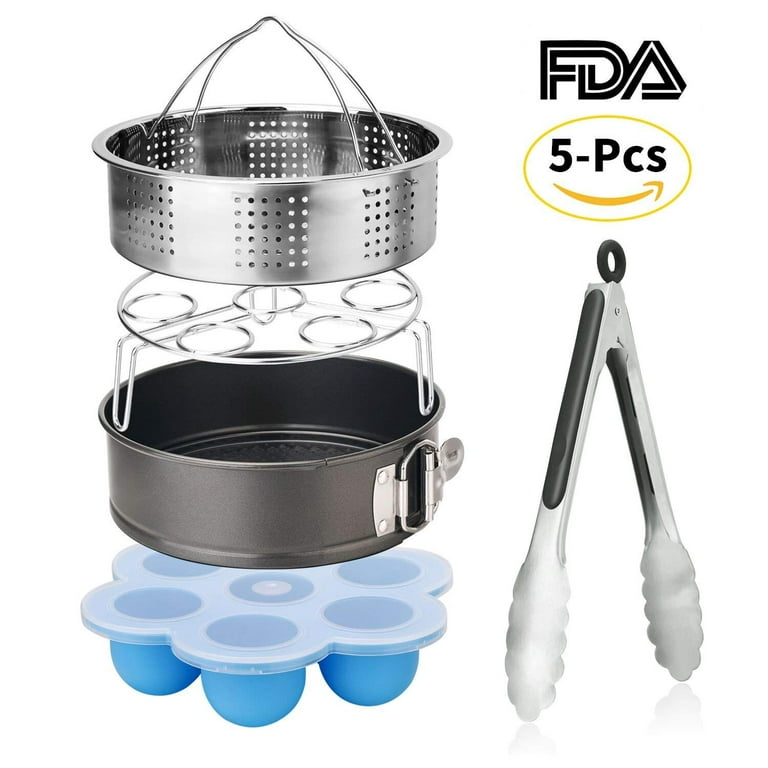 Stainless Steel Pressure Cooker Set Instant Pot 2 Steamer Baskets  Springform Pan Stackable Egg Steamer Rack