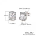 thumbnail image 2 of Daisyyozoid Wholesale Multicolor Earrings Color Zircon Single Full Diamond, Crystal Earrings(Platinum Rectangle), 2 of 9