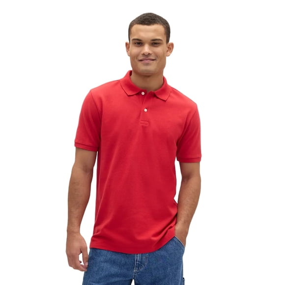 Polo de piqué elástico GAP Moderno Rojo V2 S