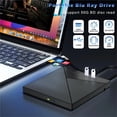 thumbnail image 3 of 7 in 1 External Bluray Drive 4k USB 3.0 CD DVD +/-RW Bluray Burner 3D BD Player with SD/TF Ports Compatible with Windows MacOS, 3 of 7