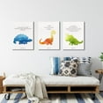 thumbnail image 4 of Inspirational Bible Verse Wall Decor Kids Dinosaur Scripture poster Painting Pictures, Set of 3 Watercolor Dino Nursery poster Prints Christian Artwork Ready to Hang Home Decor, 4 of 6