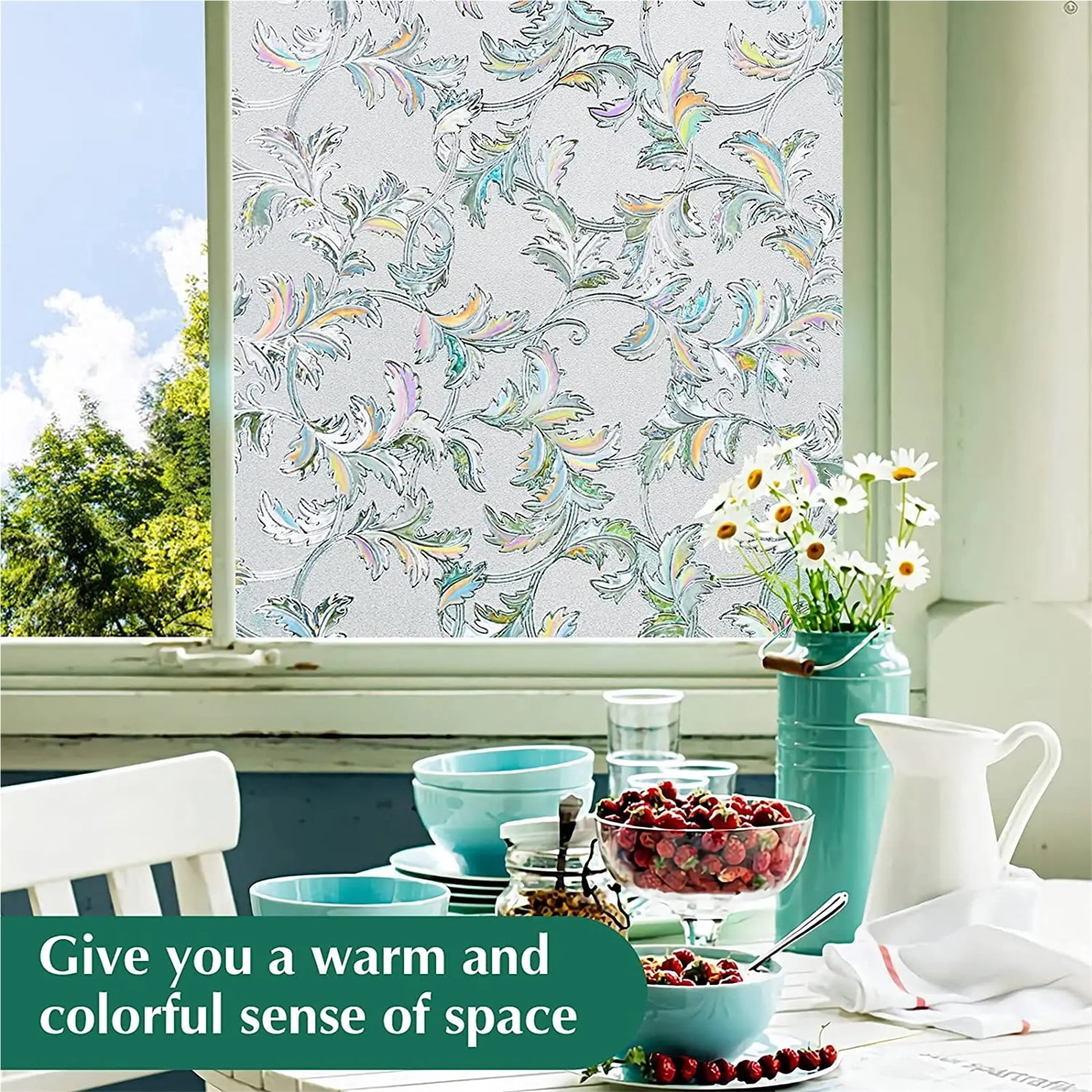 Window Privacy Film Window Privacy Film Decorative Window Clings UV Blocking Window Coverings Static Cling Non Adhesive Door Window Stickers Pebble