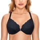 thumbnail image 3 of Sostén DELMIRA con Cierre Frontal Talle Grande Encaje Espalda Deportiva 38C Negro, 3 of 7