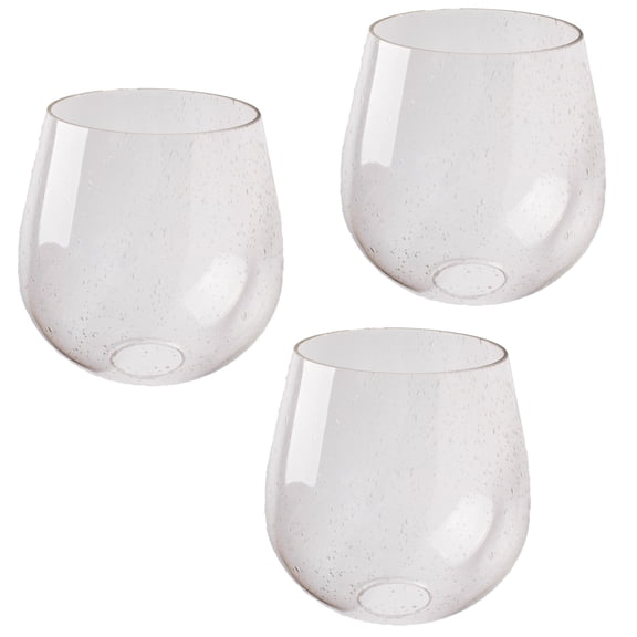 Seeded Bubble Glass Lamp Shade, LEDupdates 3 Pack Clear Globe Seeded Bubble Finish for Light Fixture Glass Replacement