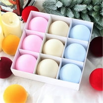 9 Pc Christmas Ball Bauble Velvet Finish Ornament Christmas Indoor Outdoor Hanging Decoration Holiday Party Wedding Halloween Thanksgiving Valentine's Day Decor