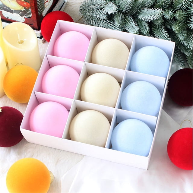 Fiudx Bolas Navideñas Flocadas, Juego de 12 Piezas, Textura de Terciopelo Marrón, Fáciles de Colgar con Hebillas de Metal, Estética Retro, Versátiles para Decorar El Hogar, El Árbol y La Puerta, 10 C