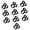 Black, variant on Clear Adhesive Door Bumpers - No Drill Space Savers, Soft Silicone Guards for Glass/Wooden Doors & Modern Homes