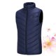 thumbnail image 5 of Chaleco de algodón lavable y calefactable para hombre, ajustable, con carga USB (azul, talla L), 5 of 7