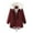 Wine, variant on IROINNID Women's Hooded Parka Coat Solid Color Long Sleeve Warm Comfy Stylish Stitching Sweater Casual Long Cardigan Tops, Pink