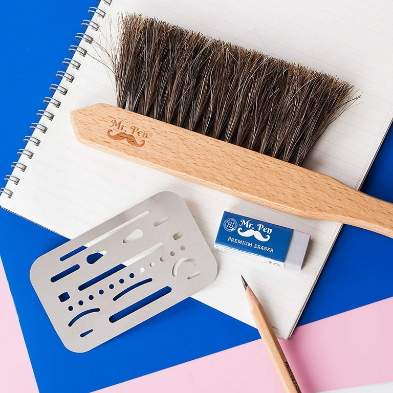 Mr. Pen Dusting Brush, Drafting Brush, Eraser Shield and Eraser 