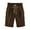 Brown, variant on Womens Workout Shorts Ladies Plus Size Solid Color High Waist Elastic Waist Beach Workout Pocket Light Bermuda Shorts for Women Brown M