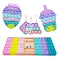thumbnail image 1 of xiaxaixu 6Pieces Fidget Toys with Press Bubble Fruit Keychain Checkerboard Toy, 1 of 8
