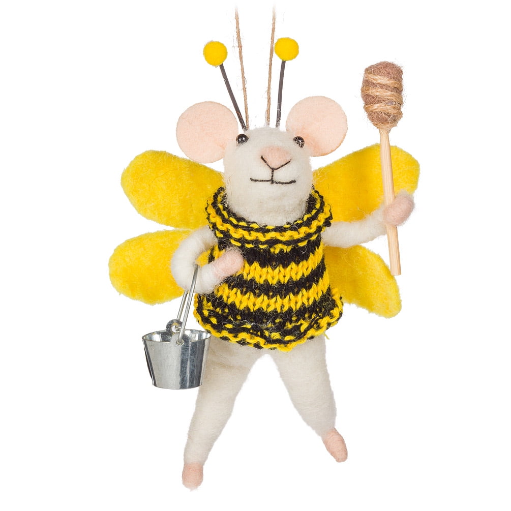 Set of 6 Bee Mouse with Honey Pot