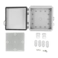thumbnail image 2 of Caja Eléctrica, Aislamiento Eléctrico IP67, Impermeable, Plástico ABS, Cubierta Transparente Con Bisagras, Caja De Conexiones Eléctricas Con Placa De Montaje Para, 2 of 7