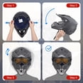 thumbnail image 5 of Oumurs DOT Motocross Motorcycle Helmet Open Face Off-road Dirt Bike ATV Helmet Unisex Adult Black M L XL XXL, 5 of 10