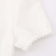 thumbnail image 4 of EnJoCho Dirndl Blouse Girls Soft Oktoberfes𝗍 Puff Short Sleeved V Neck Shirt Kids Fashion Floral Embroidered Button Top Shirt Athletic Summer Casual Tops, 4 of 5