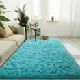 thumbnail image 2 of Lochas Soft Plush Fluffy Rugs Modern Indoor Shaggy Area Rug for Bedroom Living Room Home Decor Floor Carpet,8'x10',Blue, 2 of 7