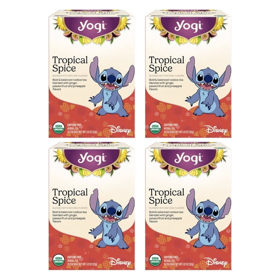 Yogi Tropical Spice Tea (4 pk, 16 ea) - Caffeine-Free Organic Herbal Tea