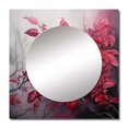 thumbnail image 2 of Designart "Charm of Leaves in a Moody Overcast II" Leaves Square Mirror For Wall Decor - Large Red Square Printed Wall Mirror Art - Square Traditional Mirror - Wall Mounted Square Large Mirror, 2 of 5