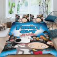 thumbnail image 2 of Padre de Familia Conjunto de sábanas temático, trío de piezas, cómodo y amigable con la piel, diseño único, regalo de decoración para el hogar para familiares, amigos y fans,140cm *210cm, 2 of 6