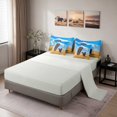 thumbnail image 4 of Erosebridal Elephant Twin Bedding, Mother Baby Savanna Bedding Comforter Set, Gray Reversible 7pcs, 4 of 6