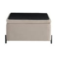 thumbnail image 6 of Studio Living Kingston Modern Large Storage Ottoman, Taupe Velvet Fabric, 6 of 17