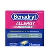 Benadryl Liqui-Gels Antihistamine Allergy Medicine & Cold Relief, Dye Free, 24 ct